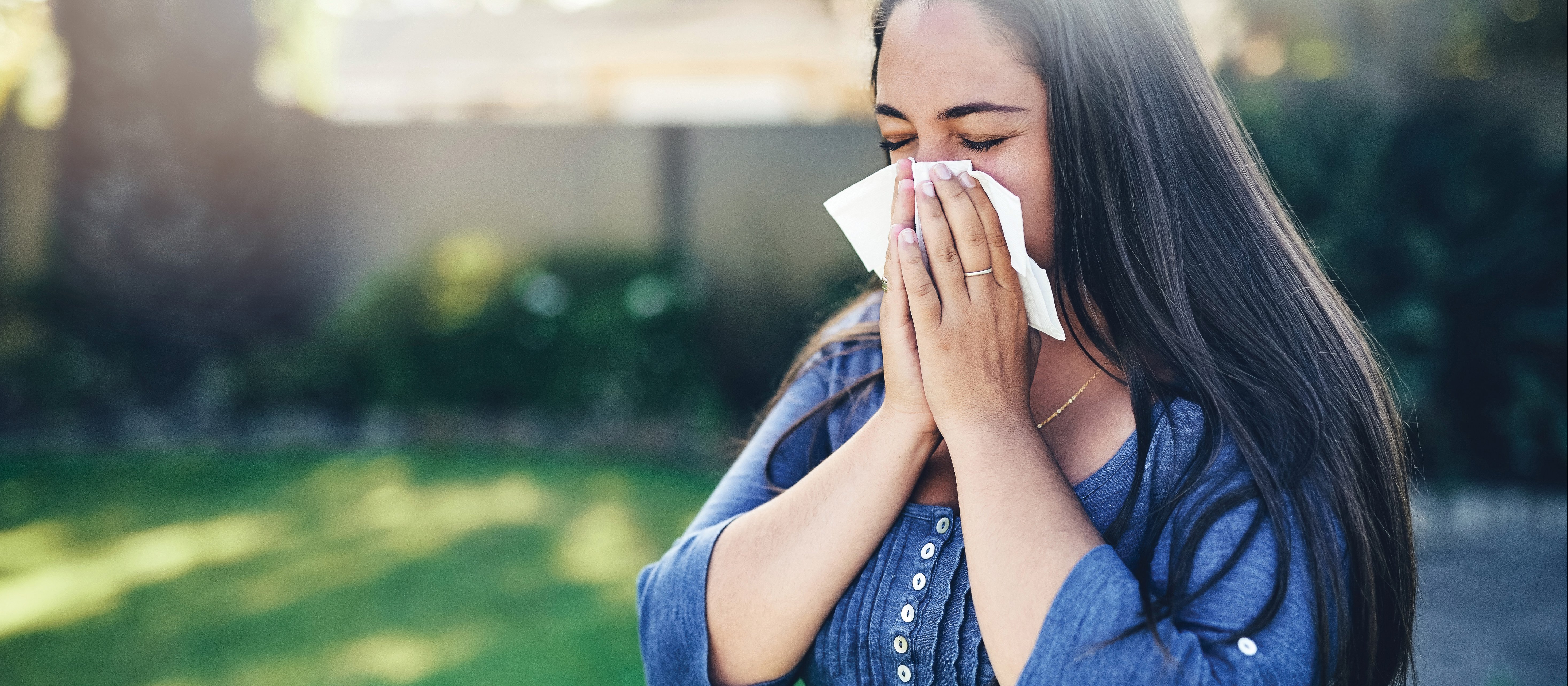 Sick sneeze cold flu woman